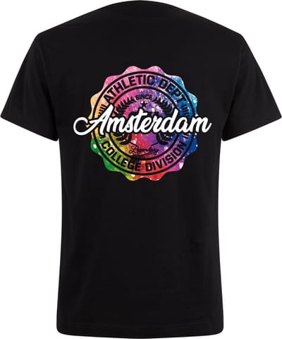 Zwart Neon Tshirt Division Amsterdam S