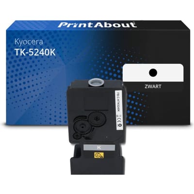 PrintAbout huismerk Toner TK-5240K Zwart Geschikt voor Kyocera