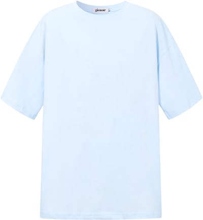 Tropicana Graphic Tee – Oversized T-shirt met Print – Zonnige Top voor een Casual Look - Baby Blauw - Maat S