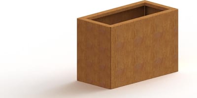 Cortenstaal plantenbak - Rechthoek - 60x30x40cm - Roestkleur - Zonder bodem - MySteel
