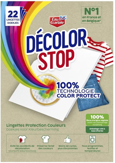 DECOLOR STOP Kleurbescherming Verkleuringsdoekje doos met 22 doekjes