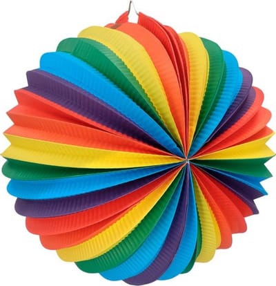 Finnacle - Papieren ballonlampion Rainbow Multi - Verjaardag, Kinderfeestje, Sint Maarten