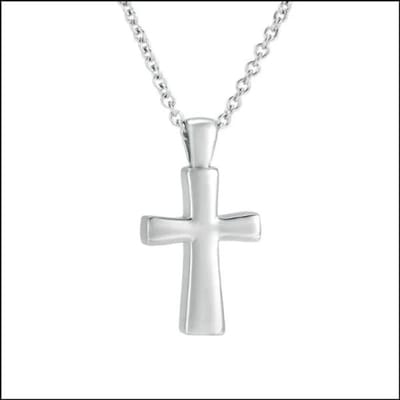Aramat Jewels | Gedenkhangers | Stalen Kruis Ashanger - Symbolische Herinnering | Kruisje/Zilverkleur-3.5-2cm | |20mm | Staal | Volwassenen | Verkleurd niet
