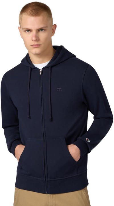 Champion Sweater Heren Full Zip Hoodie Sweatshirt Donkerblauw - Maat L