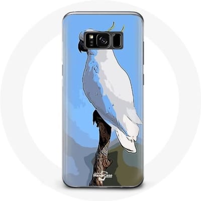 Coque pour Samsung Galaxy S8 Cacatoès Perroquets blanc Oiseaux wit