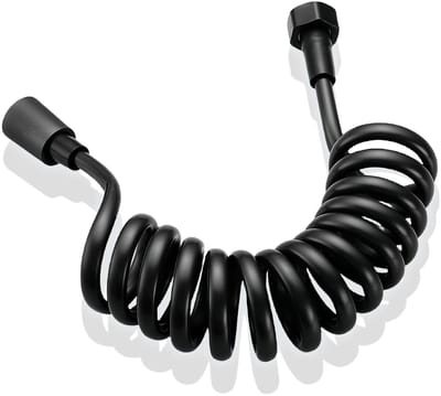 Dailygoods- Doucheslang 3 m - Flexibele/uitbreidbare Spiraalslang - Roestvrij Staal - Universeel Inzetbaar - Waterdichte Verbinding - Douchekop