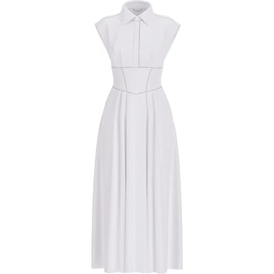 midi-jurk met verdekte knoopsluiting model 'CHERRY'
