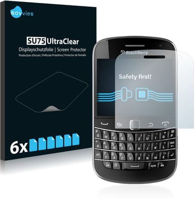 Savvies - Screenprotector voor RIM BlackBerry Bold Touch 9900 - Folie Beschermfolie transparant 6 Stuks