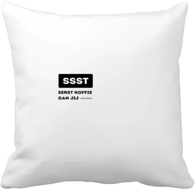 Akyol - ssst eerst koffie dan jij misschien Kussen hoes - Quotes - mensen die houden van quotes - koffie liefhebbers - quotes - verjaardagscadeau - verjaardag - cadeau - kado - geschenk - gift - 40 bij 40 cm
