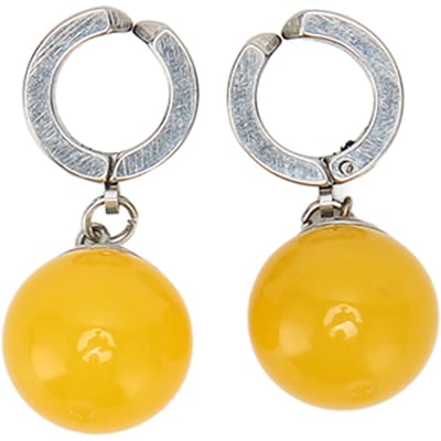 1 Paire Boucle d'Oreille Manchette Manchette d'Oreille Boucle d'Oreille Pendante Boule Jaune Accessoire pour Fête Voyage gray