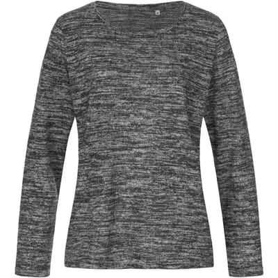 Stedman - Knit Lange Mouwen Dames Sweater - Dark Grey Melange maat S