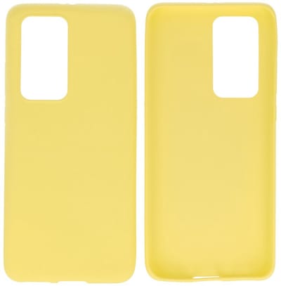Hoesje Geschikt voor de Huawei P40 Pro - Backcover Color Telefoonhoesje - Geel