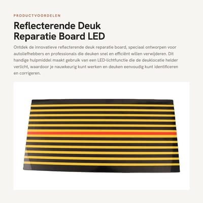 Dailygoods - Reflecterende Deuk Reparatie Board - LED Licht - USB Aansluiting - Zuignap Basis - Auto Deuk Verwijdering - Professioneel Gereedschap - V...