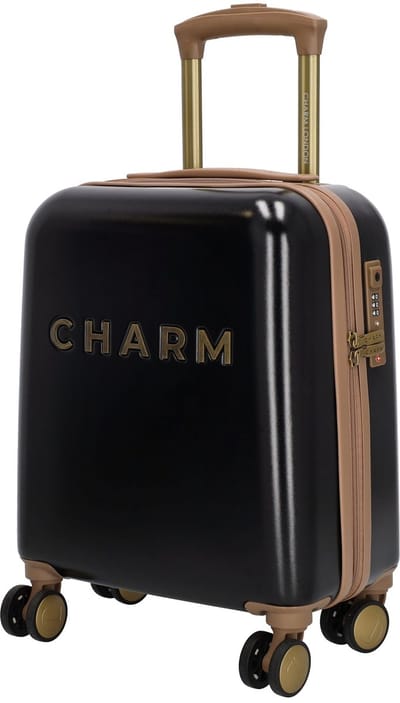 Charm London Capetown - Koffer - Underseater - Handbagage - 45x34x20 cm - 30 Liter - Trolley - Zwart