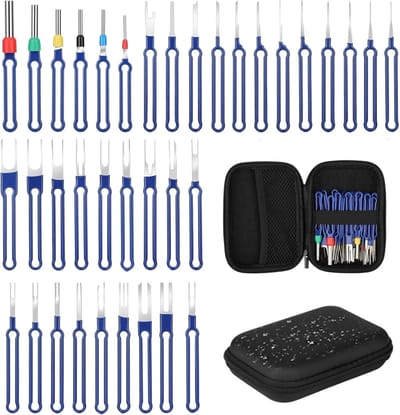 Terminal Verwijder Set - Pin Extractor Tool - Automotive Reparatie - 36 Delige Kit - Met Beschermtas - Blauw
