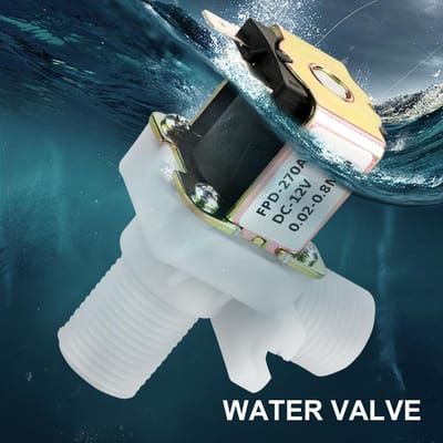 DC 12V DN15 G12 Plastic Elektromagnetische Klep Normaal Gesloten Waterinlaatschakelaar