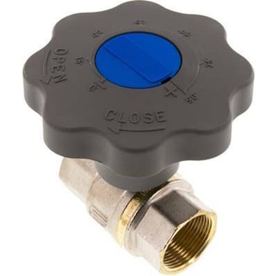 Rp 1-1/4 inch Soft Close Hand Wheel Gas en Water 2-Weg Messing Kogelkraan - BL2BN-M-SCL-DWGA-114