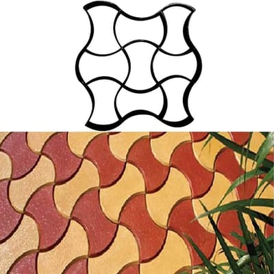 Beton mallen - Pad maker - Tuin bestraten - 12 Stijlen - Tot 50cm - Zwart