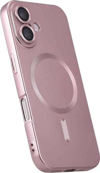 Casemania Hoesje Geschikt voor Apple iPhone 16 - Roze - Matte Siliconen Back Cover - Geschikt voor MagSafe