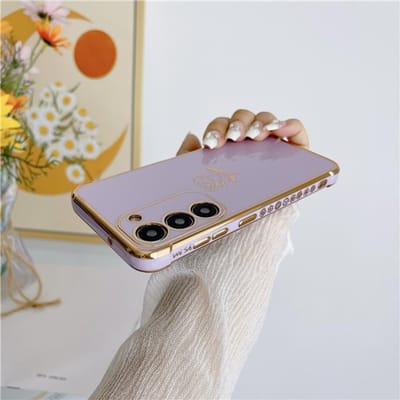 Voor Samsung Galaxy S23 Ultra Luxe Plating Roos Bloem Telefoonhoesje Voor Samsung S22 S21 S24 S25 A16 A14 A55 A25 A52 A53 A54 Hoes For Samsung A54 5G