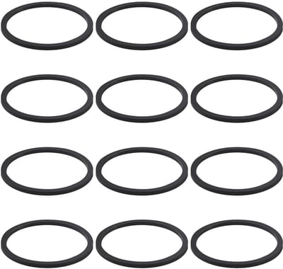 12 Stuks 45x39x2 mm Vlakke Afdichtringen voor Afvoerbuizen, Siliconen Ringen voor Sanitair, Pakking voor Sifon, Afdichting voor Wastafelafvoer, voor Afvoerbuis, Stankafsluiter Sifon
