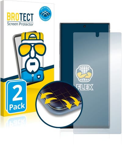 BROTECT - Screenprotector voor Samsung Galaxy Note 10 Plus 5G - Folie Beschermfolie transparant volledig dekking - 2 Stuks