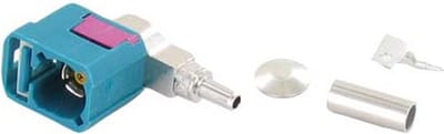 Fakra female haaks 90° enkel connector