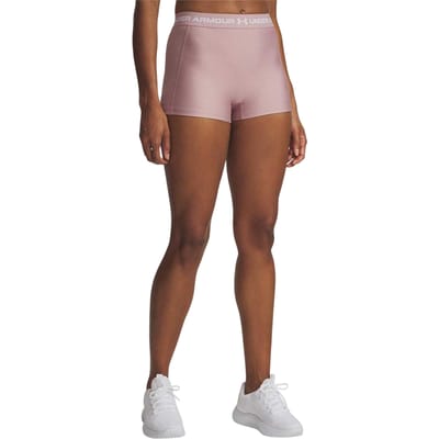 Under Armour Dames Ribbel Compressie Shorts (Roze)