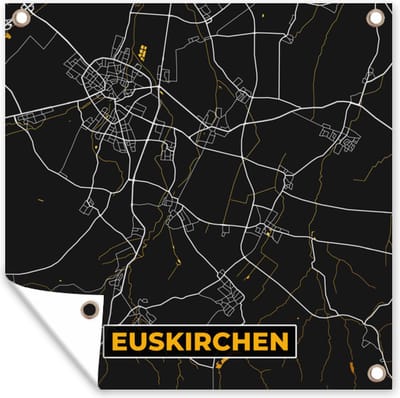 Tuin poster Goud – Duitsland – Plattegrond – Gold – Stadskaart – Kaart – Euskirchen - 200x200 cm - Tuindoek