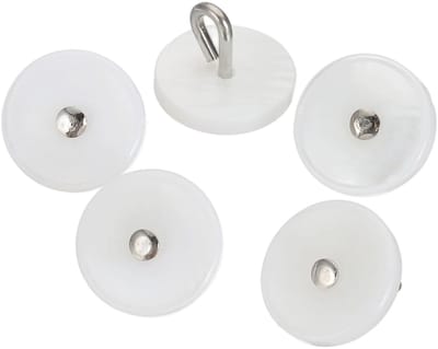 Knopen 11,5 mm komvormige knopen met schacht voor het naaien van overhemden DIY ambachtelijke decoratie gemengd wit/zilver