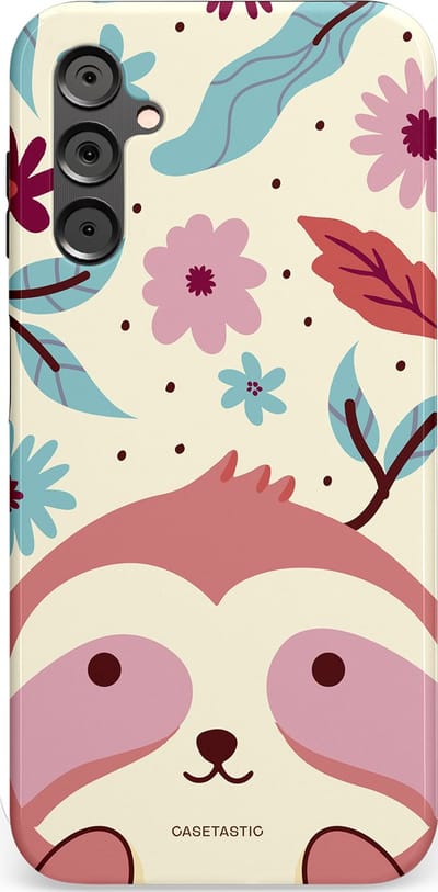 Casetastic Hoesje Geschikt voor Samsung A14 (5G/4G) - Stijlvolle Beschermende Duo-layer Case - Luiaard knuffels