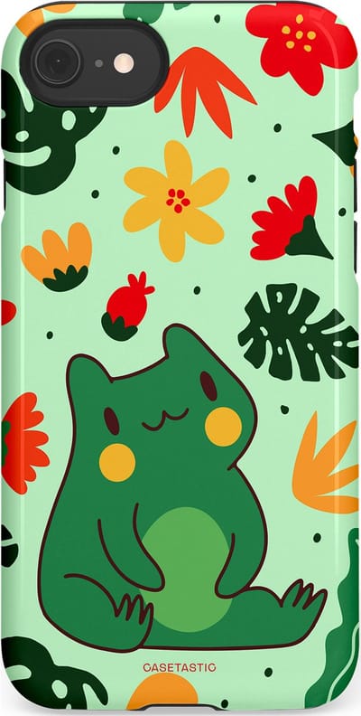 Casetastic Hoesje Geschikt voor Apple iPhone 7/8/SE - Stijlvolle Beschermende Duo-layer Case - Kwaakje