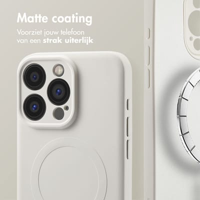 imoshion Hoesje - Geschikt voor Apple iPhone 15 Pro Max - Color Backcover geschikt voor MagSafe - Beige