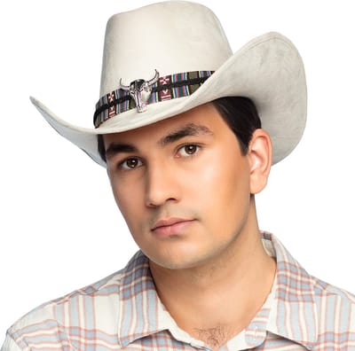 Boland - Hoed cowboy Django beige - 59 - Volwassenen - Unisex - Cowboy - Indiaan