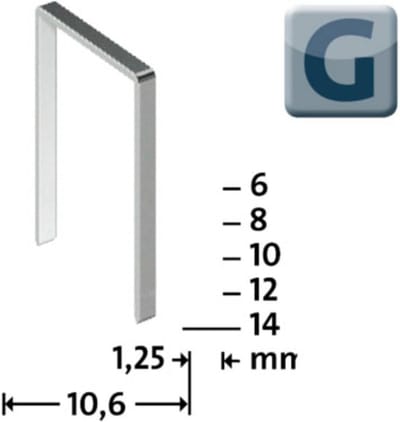 Platte draadklemmen voor hamernietmachines - 5000 stuks 10 mm