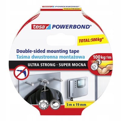 Tesa POWERBOND Ultra Strong Dubbelzijdige Schuimtape 5m x 19mm