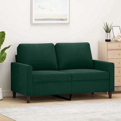 vidaXL - Tweezitsbank - 120 - cm - fluweel - donkergroen