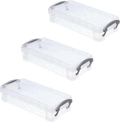 Transparante Potlooddoos Set van 3, Stapelbare Opbergdozen voor Studenten en Kinderen, Ideaal voor School en Kantoor