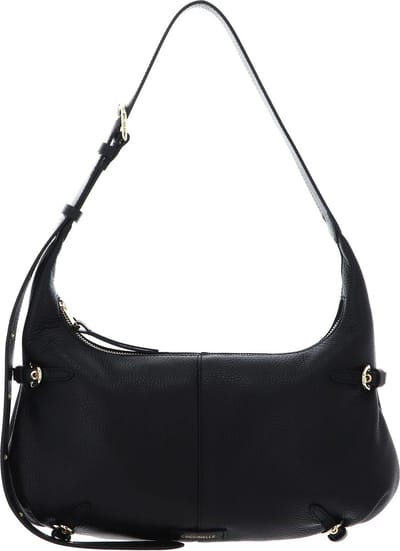 COCCINELLE Leren Schoudertas Abigail Shoulder Bag Noir Zwart
