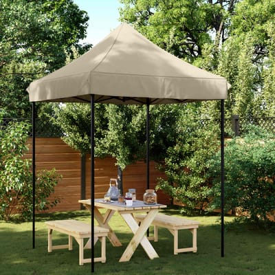 vidaXL - Partytent - 200 - x - 200 - x - 306 - cm - Taupe - Oxford - Stof
