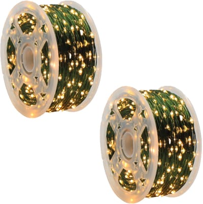 ANMI® 2x LED Lichtslang Kerstverlichting 50m – 500 LED Warm Wit – Binnen & Buiten – 8 Lichtstanden met Afstandsbediening – Waterdicht