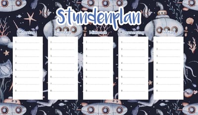 Wallvy Plan Lekcji - Magnetisch Lesrooster - 30x17,5cm - Personalisatie Mogelijk - Droog Uitwisbaar