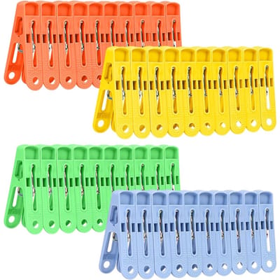 Wasknijpers - Verpakking van 40 stuks - Clips - Stevige wasknijpers - Gekleurde clips - Stevige wasknijpers met clip