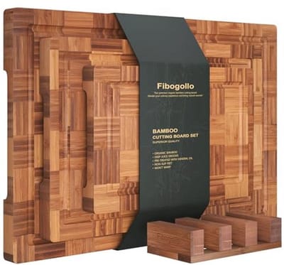 Bamboe Snijplanken Set voor Keuken - 3 Stuks Serveerplank