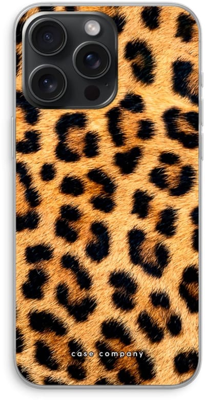 Case Company® - Hoesje geschikt voor iPhone 15 Pro Max hoesje - Luipaard - Soft Cover Telefoonhoesje - Bescherming aan alle Kanten en Schermrand