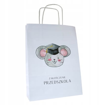 Muisjes papieren cadeauzakje - Afscheid kinderdagverblijf - 24x10x32cm