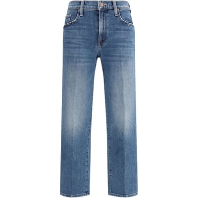 Mother Denim Blauwe Katoenen Relaxed Fit Jeans