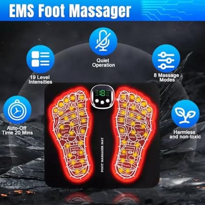 Elektrisch Voetmassageapparaat met Intensiteitsinstelling en Meerdere Massagemodi
