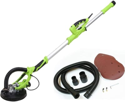 Florixa® Langnekschuurmachine – Wandschuurmachine 710 W – Plafondschuurmachine Inclusief 6 Slijpschijven - Groen - 126cm x 30cm x 26cm