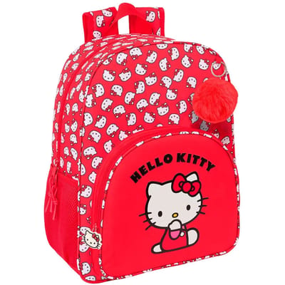 Schoolrugzak Hello Kitty Iconic Wit Rood 33 x 42 x 14 cm